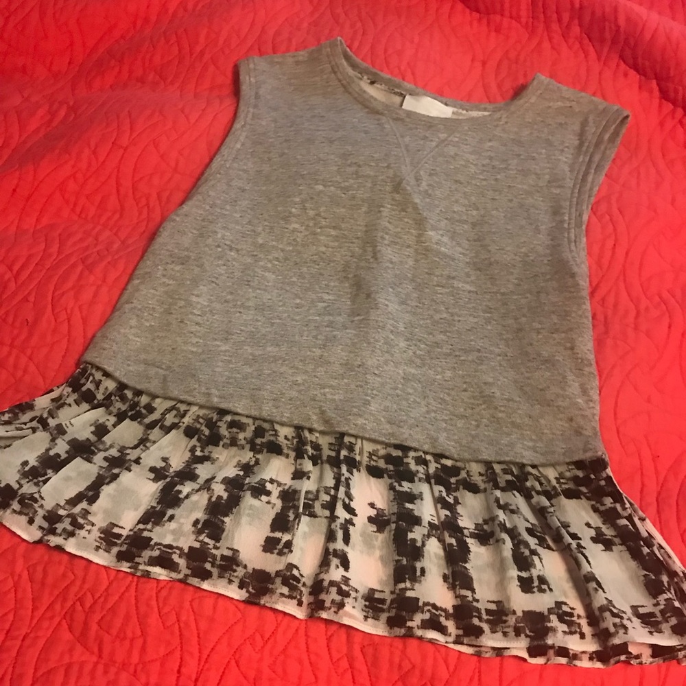 Addison Sweatshirt Style with peplum Shirt. Sz Sm